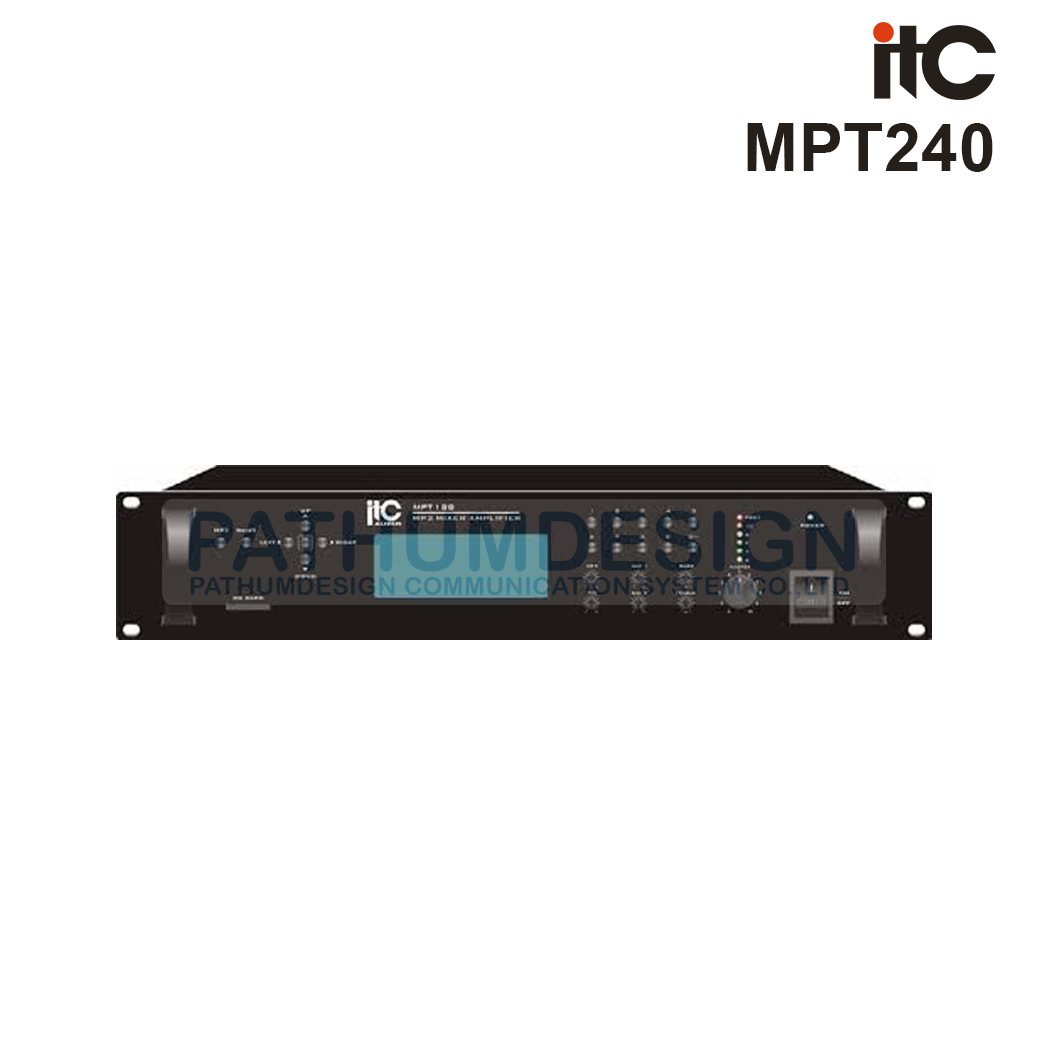 ITC MPT240 240W Mixer Amplifier with SD & Weekly Timer