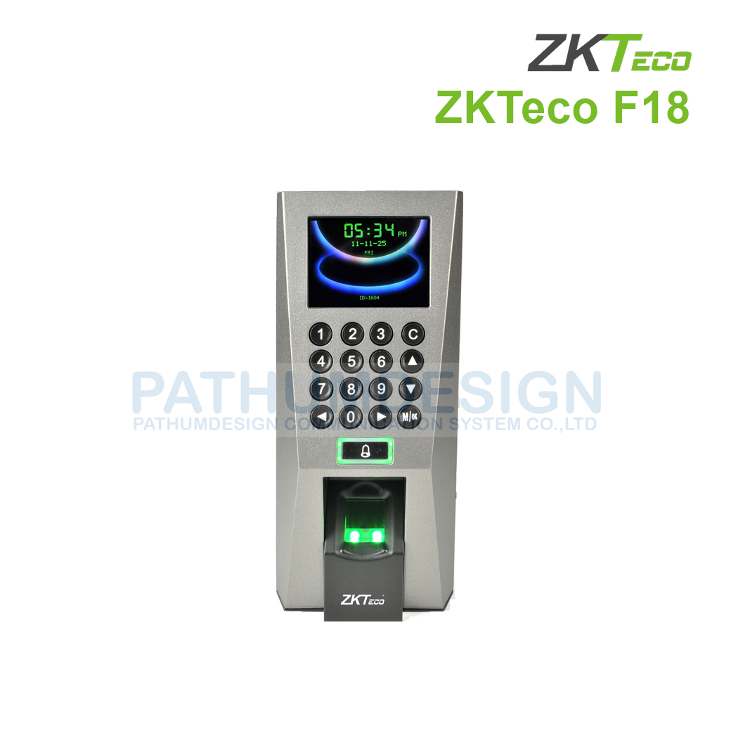 ZKTeco รุ่น F18 Fingerprint ZKTeco รุ่น F18 Fingerprint