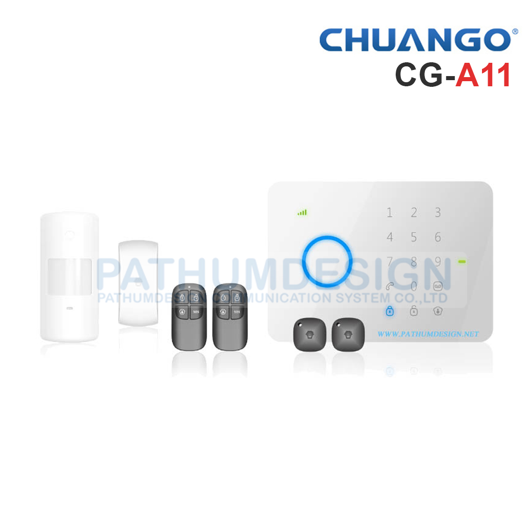 สัณญาณกันขโมยไร้สาย CHUANGO Normal รุ่น CG-A11 PSTN/LCD/RFID Touch Alarm System สัณญาณกันขโมยไร้สาย CHUANGO Normal รุ่น CG-A11 PSTN/LCD/RFID Touch Alarm System