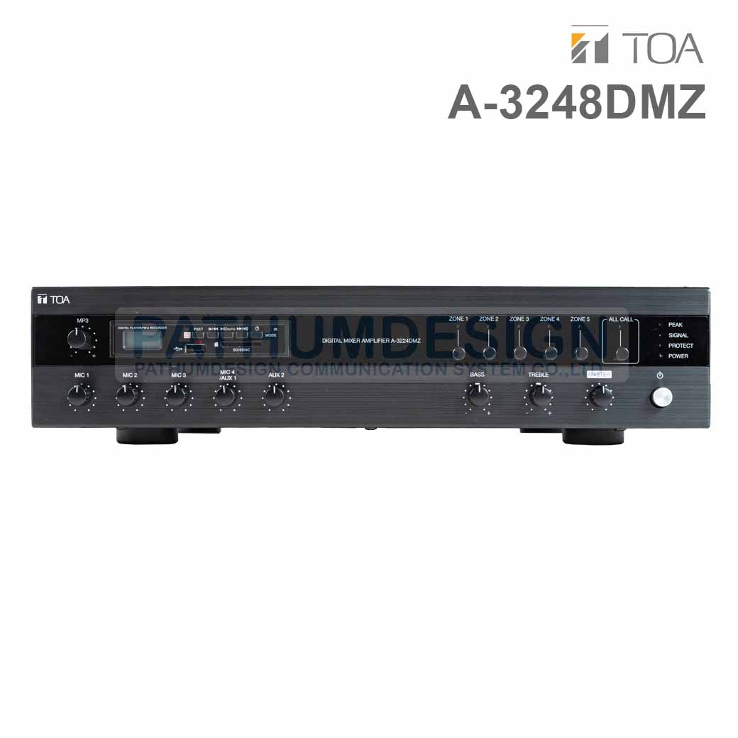 TOA A-3248DMZ-AS Digital Mixer Amplifier with MP3 and Zones TOA A-3248DMZ-AS Digital Mixer Amplifier with MP3 and Zones