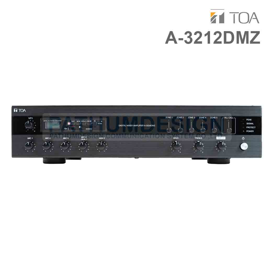 TOA A-3212DMZ Digital Mixer Amplifier with MP3 and Zones TOA A-3212DMZ Digital Mixer Amplifier with MP3 and Zones