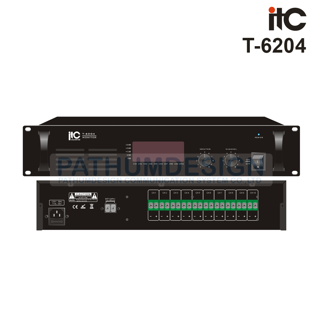 ITC T-6204A 10‐Channel Monitor Panel W/LED ITC T-6204A 10‐Channel Monitor Panel W/LED
