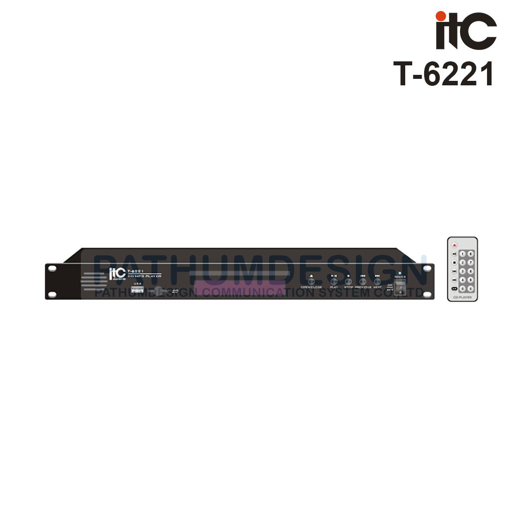 ITC T-6221 CD/MP3 Player with USB/SD, 1U height ITC T-6221 CD/MP3 Player with USB/SD, 1U height