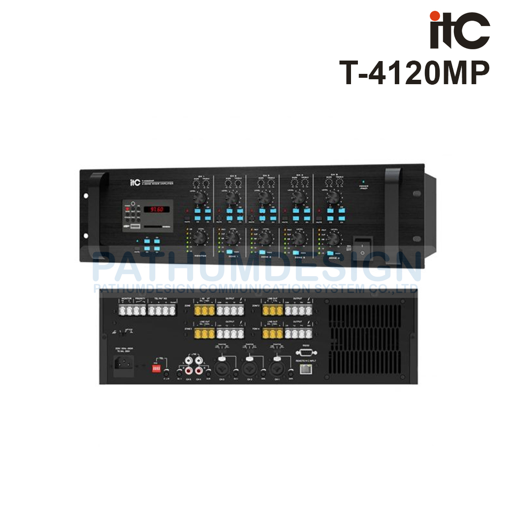 ITC T-4120MP Amplifier with audio source 4 channel ITC T-4120MP Amplifier with audio source 4 channel