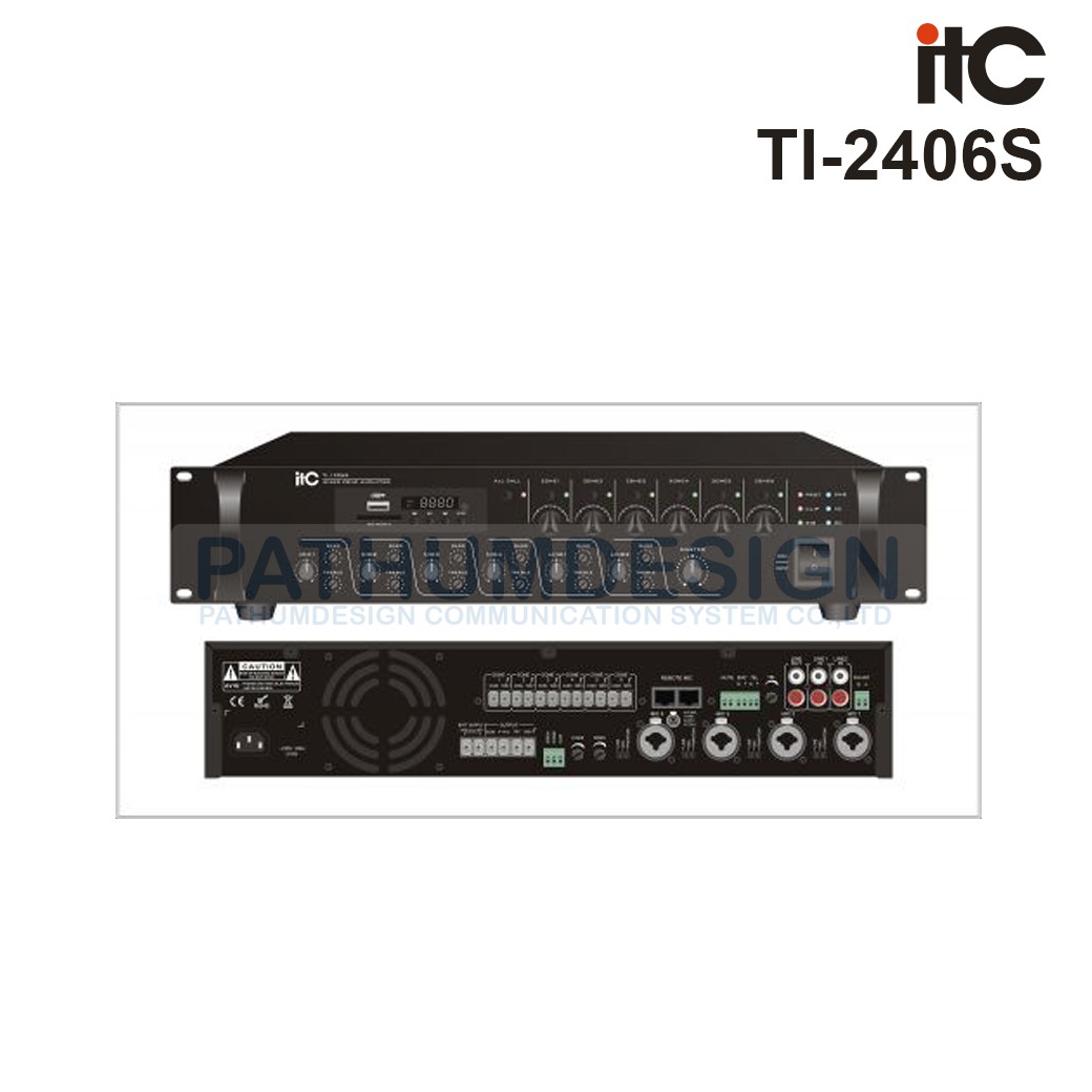 ITC TI-2406S Zone Mixer Amplifier ITC TI-2406S Zone Mixer Amplifier