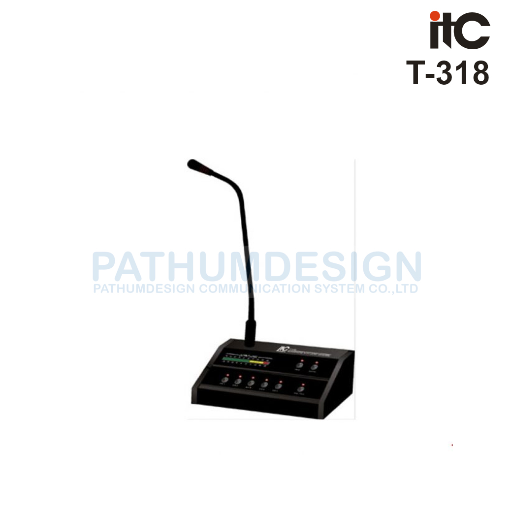 ITC T-318 Remote Zone Paging Microphone Console with DC Supply ITC T-318 Remote Zone Paging Microphone Console with DC Supply
