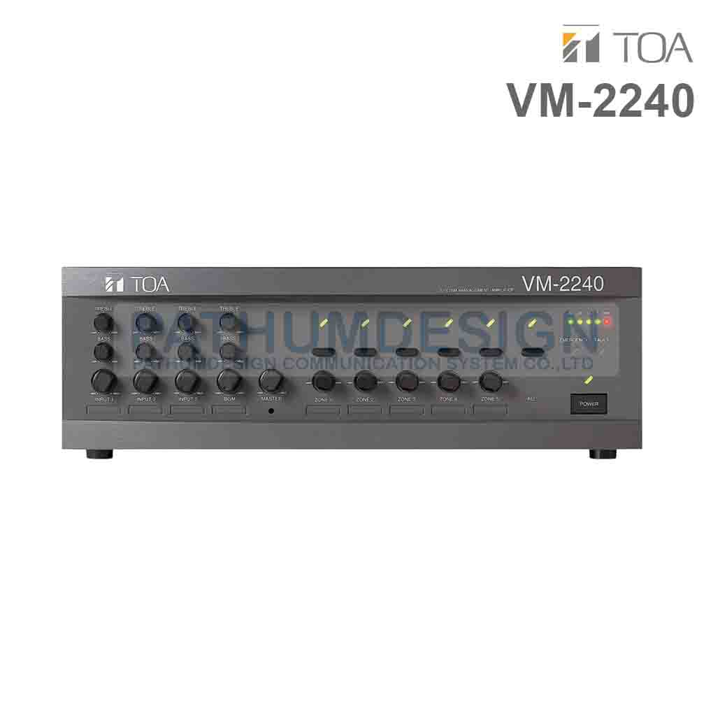 TOA VM-2240 System Management Amplifier 240W TOA VM-2240 System Management Amplifier 240W