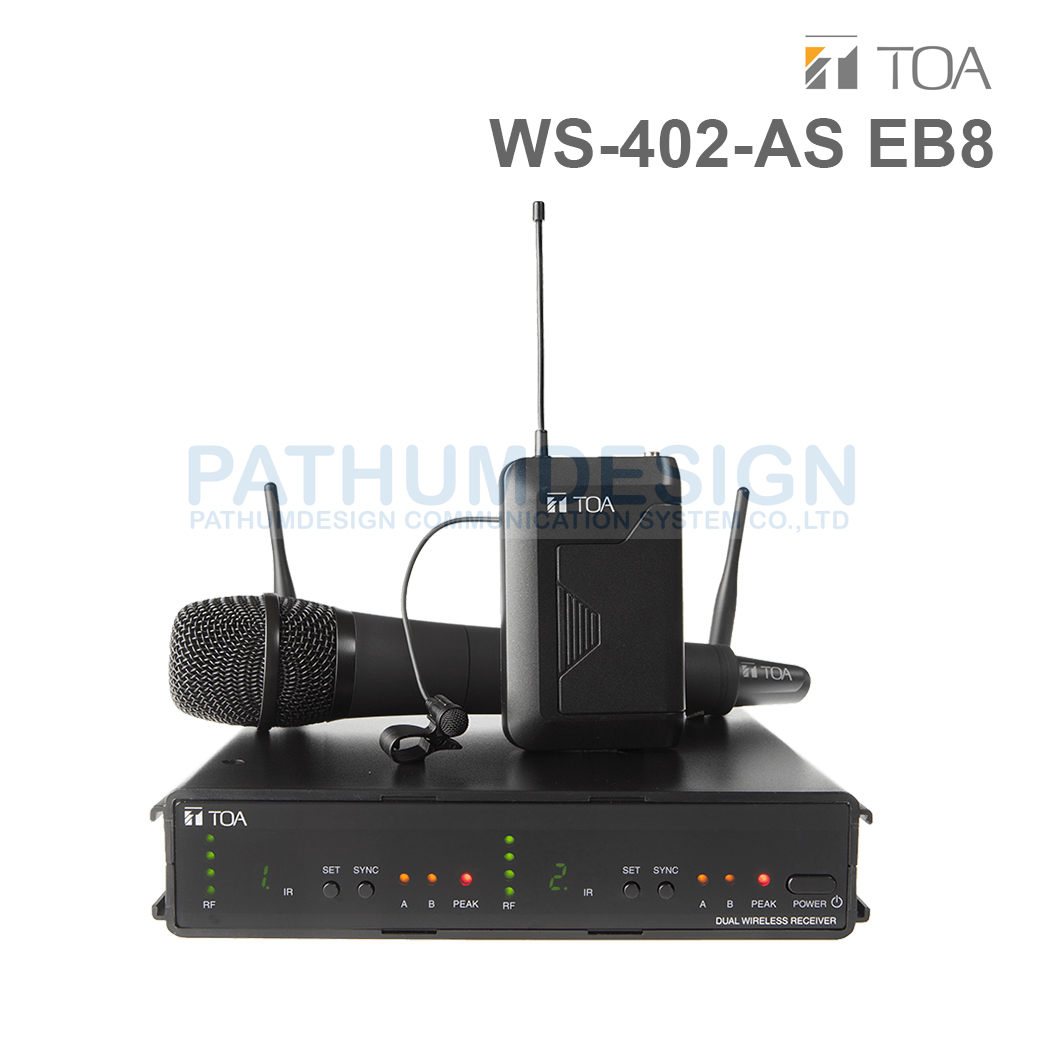 TOA WS-402-AS EB8 Dual Wireless Set (Mix) TOA WS-402-AS EB8 Dual Wireless Set (Mix)