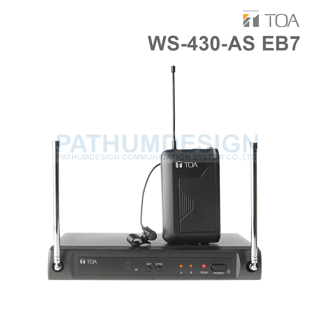 TOA WS-430-AS Single Wireless Set (Lavalier) TOA WS-430-AS Single Wireless Set (Lavalier)