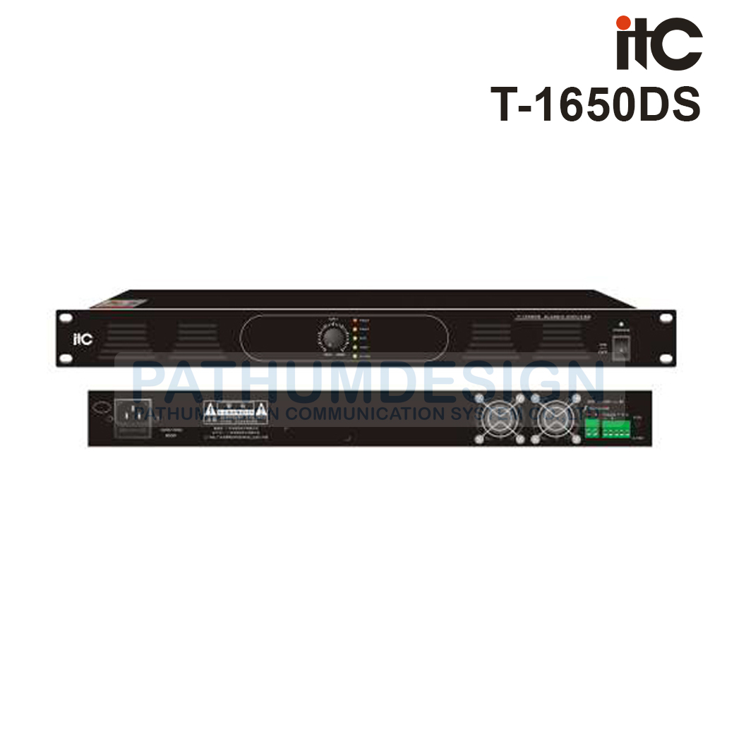ITC T-1650DS 650W, Class-D Amplifiter, 100V and 4-16 ohms ITC T-1650DS 650W, Class-D Amplifiter, 100V and 4-16 ohms