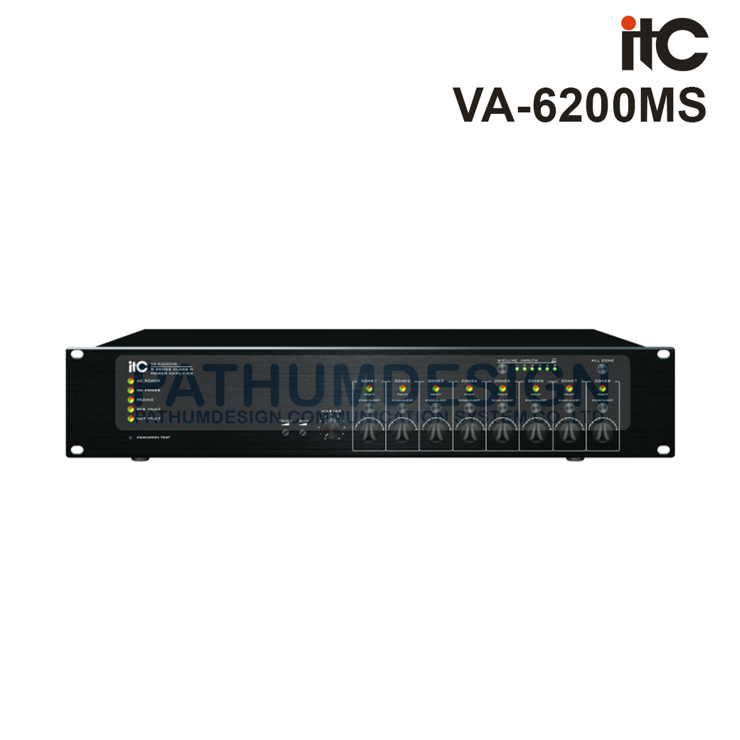 ITC VA-6200MS EVAC Extension Controller, Built-in 500W, & 8 Zone ITC VA-6200MS EVAC Extension Controller, Built-in 500W, & 8 Zone
