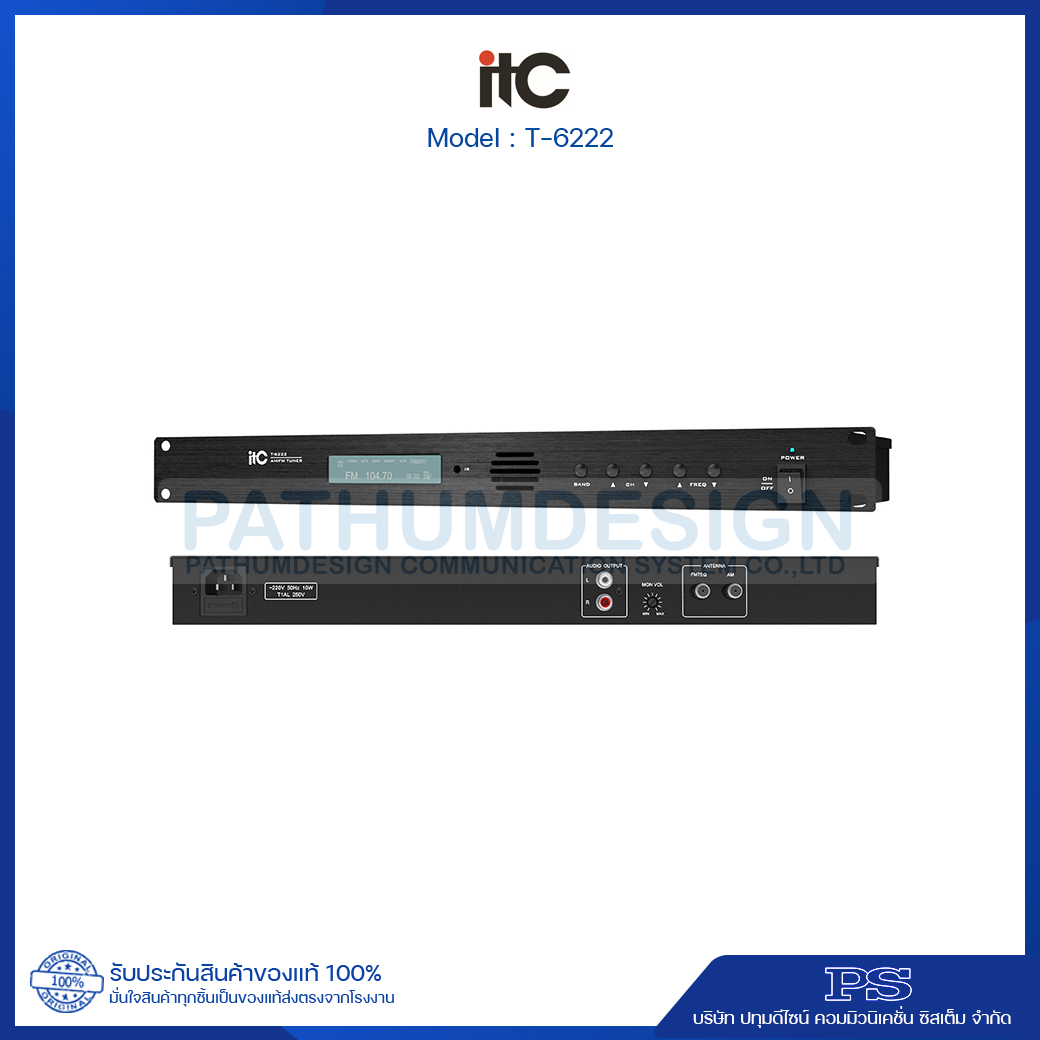 ITC T-6222 Digital AM/FM Tuner ITC T-6222 Digital AM/FM Tuner