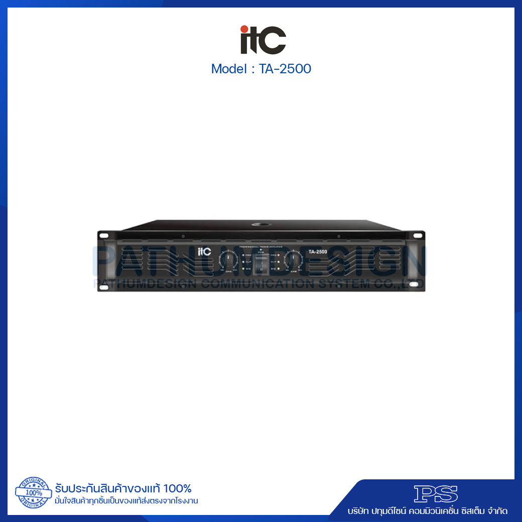 ITC TA-2500 2x500W, Stereo Power Amplifier, Class H ITC TA-2500 2x500W, Stereo Power Amplifier, Class H